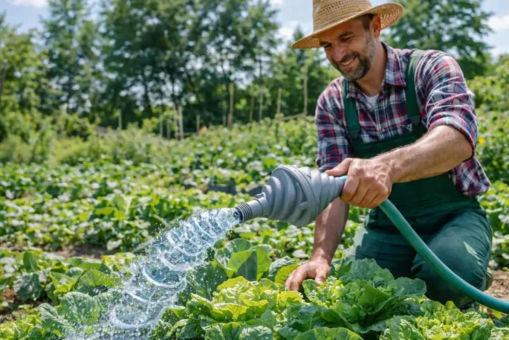 Le vortexeur Amilo pour l'arrosage des légumes du potager